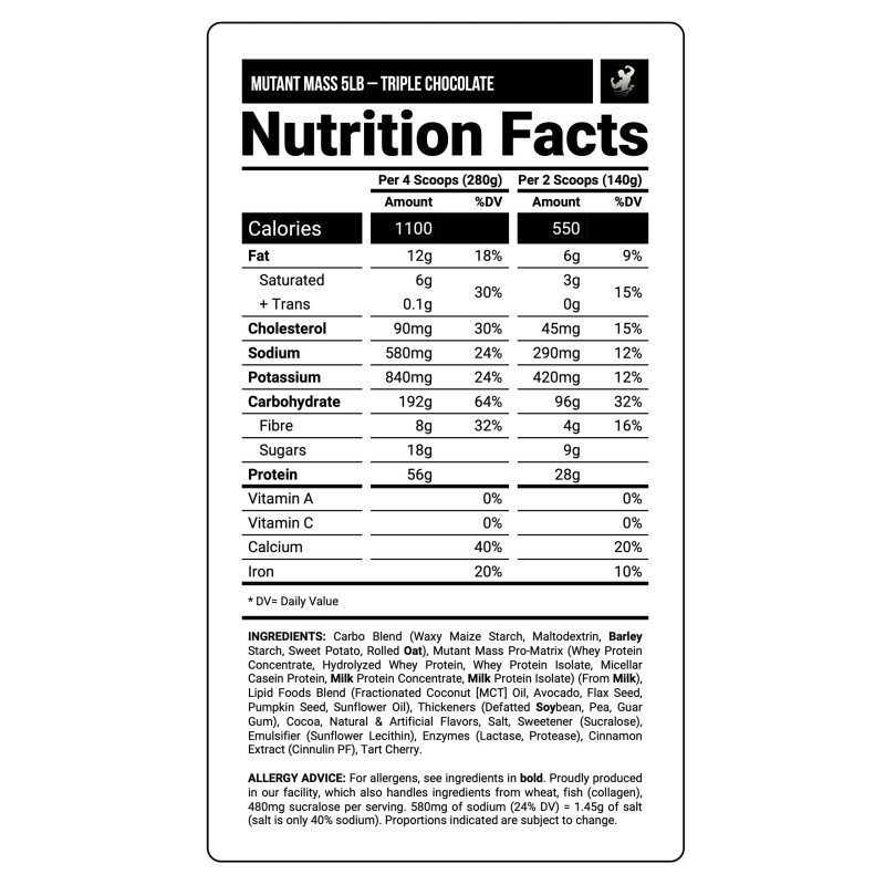 MUTANT MASS 5LB - CHOCOLATE - Imagen 2