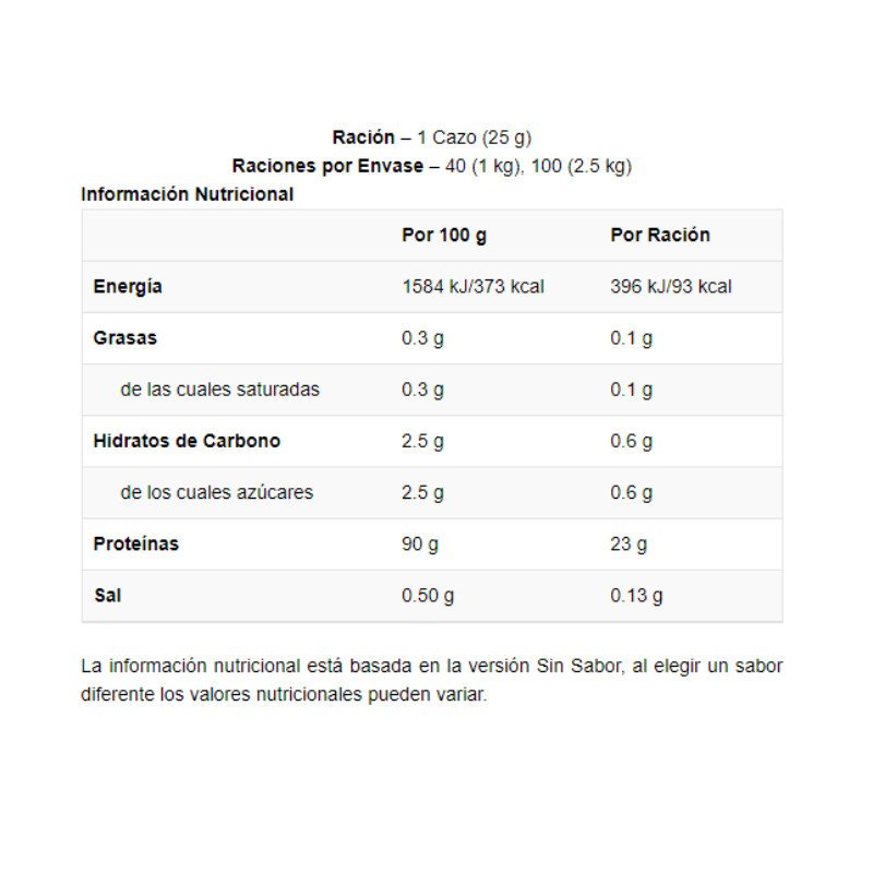 IMPACT WHEY ISOLATE 2.5KG - VAINILLA - Imagen 2