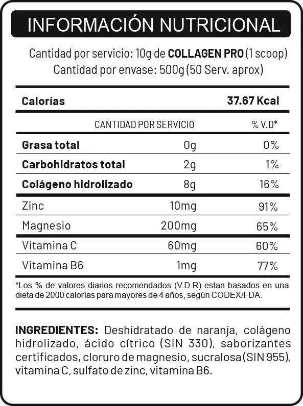 Colágeno Collagen Pro 500g - Imagen 2